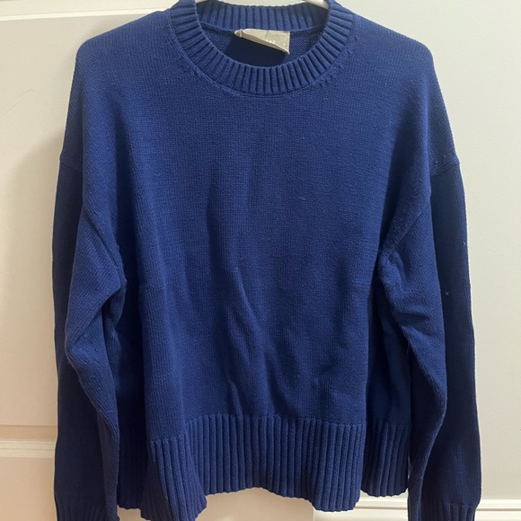Everlane Boxy Cotton Sweater in blue - Picture 2 of 5